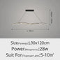 Moderne LED Plafondlamp Golvend Design - Zwart/Wit - Hotel, Restaurant, Bar