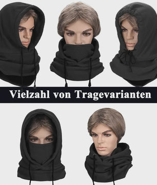 Unisex Winter Balaclava met Capuchon - Winddicht Fleece Masker met Trekkoord voor Motorrijders en Koude Dagen