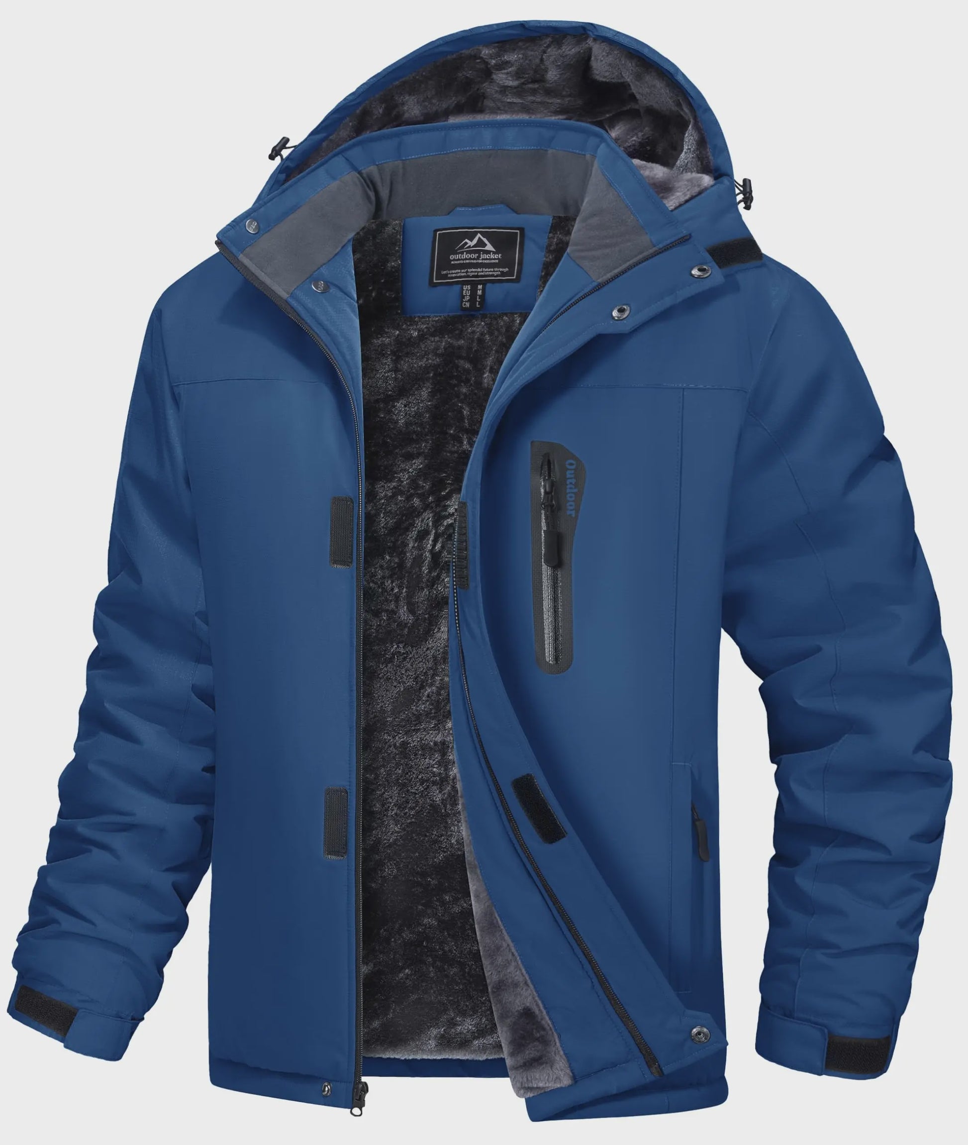 Heren Winterjas Waterdicht Fleece Warm Winddicht Met Capuchon voor Skiën, Snowboarden, Wandelen & Outdoor