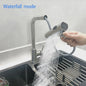 Grijze/Zilveren Uittrekbare Keukenkraan met Flexibele Douchemodus en Warm/Koud Water - Dekmontage