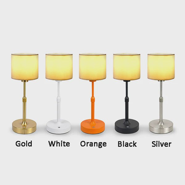 Draadloze Tafellamp met Stoffen Kap - Oplaadbaar & Dimbaar met Touch Switch - Warm Licht