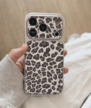 Luxe Leopard Print Telefoonhoesje voor iPhone - Schokbestendig met Bumper