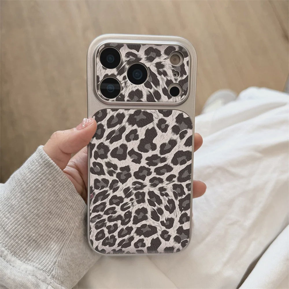 Luxe Leopard Print Telefoonhoesje voor iPhone - Schokbestendig met Bumper