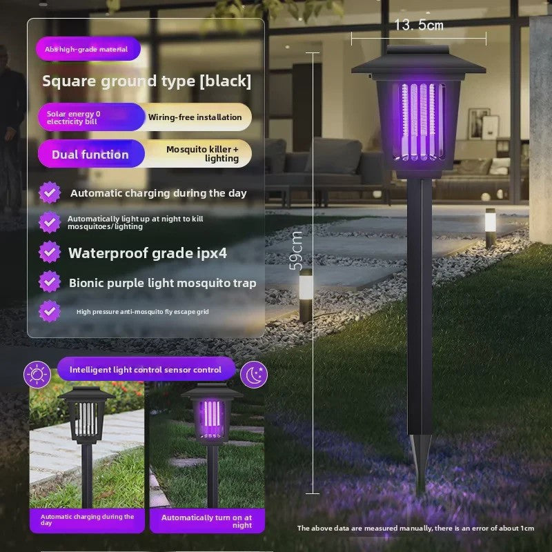 Solar Muggenvanger & Tuinlamp - Waterdicht, Automatisch & Decoratief