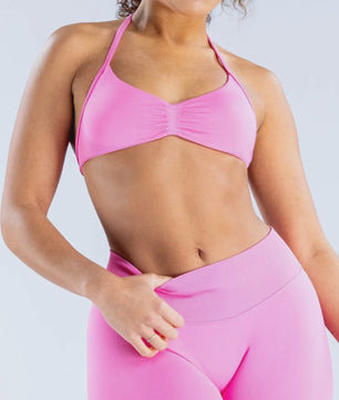 Naadloze Yogaset Dames: Sportbeha met Halternek & High Waist Shorts