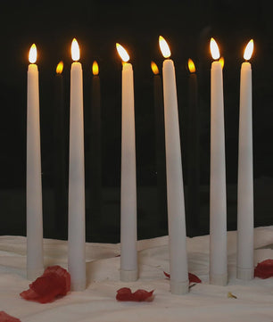 Set van 10 LED Kaarsen met Afstandsbediening - 28cm Vlamloze Kaarsen met Timer