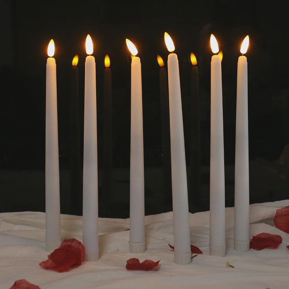 Set van 10 LED Kaarsen met Afstandsbediening - 28cm Vlamloze Kaarsen met Timer