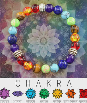 7 Chakra Armband Natuursteen - Helende Kristallen voor Mannen & Vrouwen
