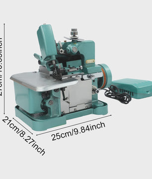 150W Elektrische Overlock Machine - Desktop Model met Voetpedaal, 3000 Steken/min, Verstelbare Breedte
