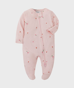 Katoenen Newborn Pyjama met Voetjes en Ritssluiting - Romper voor Jongens en Meisjes (0-12 Maanden)
