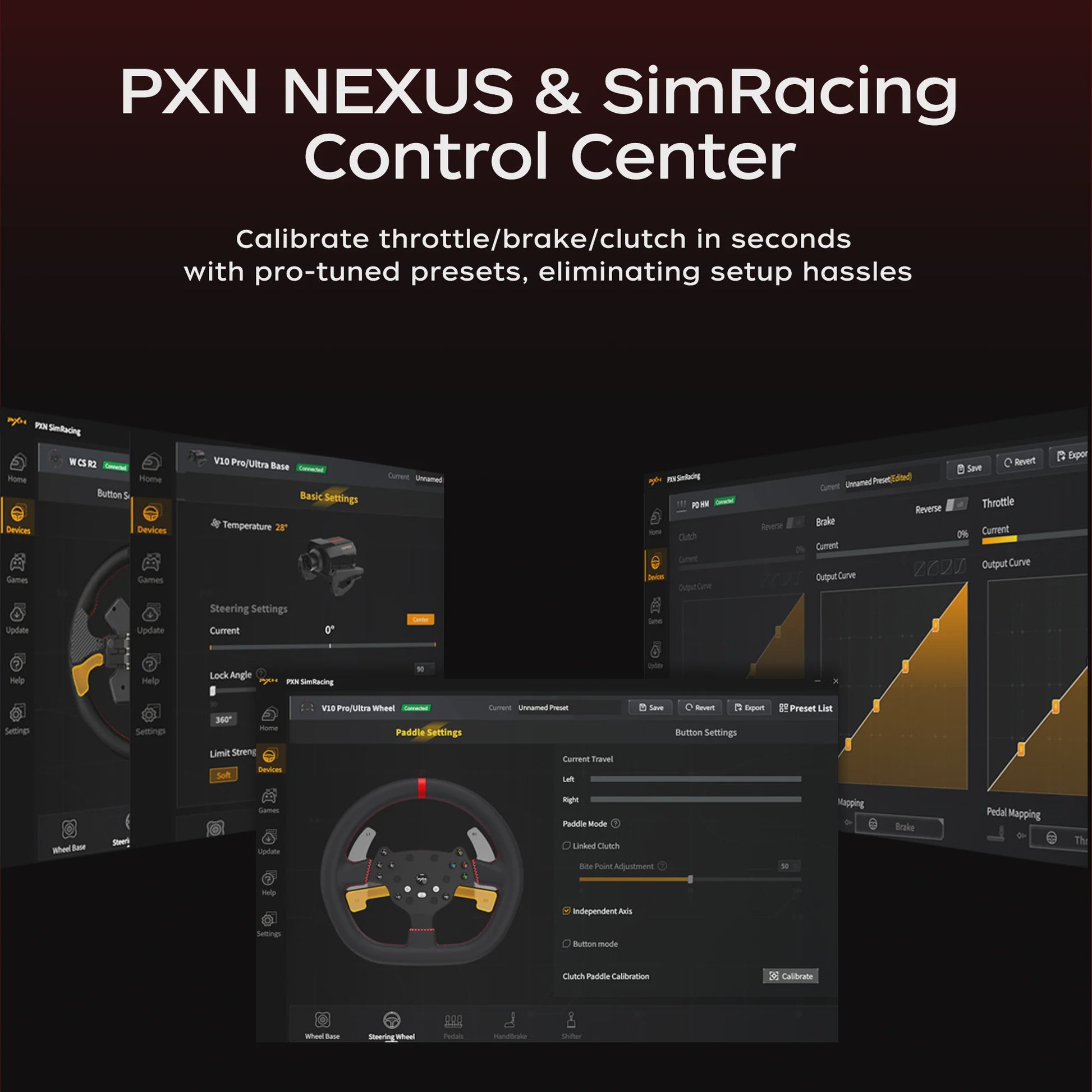 PXN V10 Ultra Direct Drive Racing Wheel Kit met 3.2Nm Force Feedback en Hall Effect Pedalen voor PC/PS4/Xbox