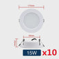 Set van 10 LED Downlighters Wit 5W-18W Rond Plafondlamp DC 12V/24V AC 110V/220V