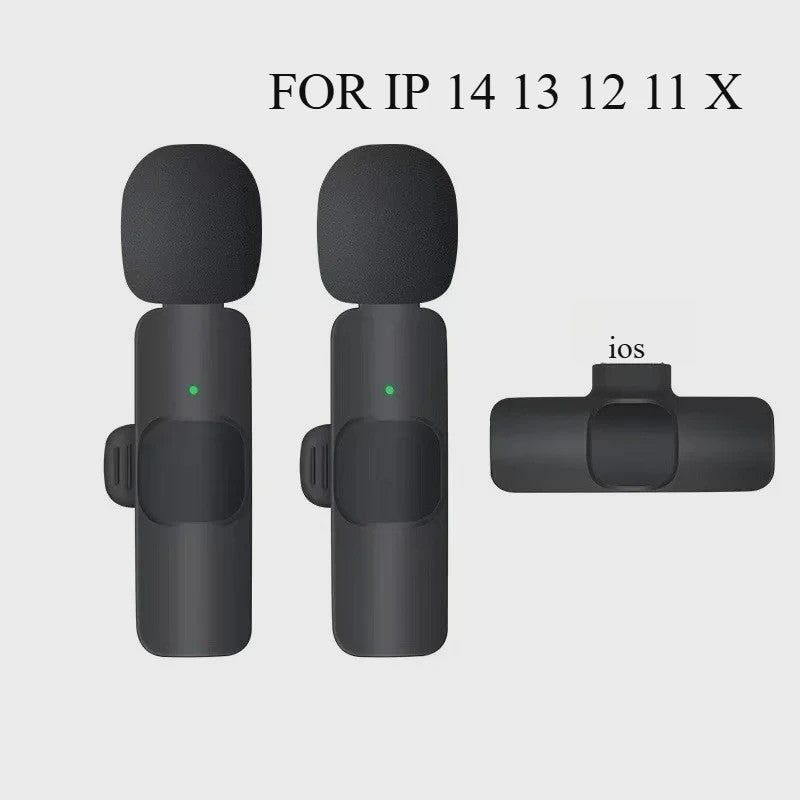 Draadloze Lavalier Microfoon voor iPhone, Android & Laptop - Helder Geluid & Ruime Ontvangst