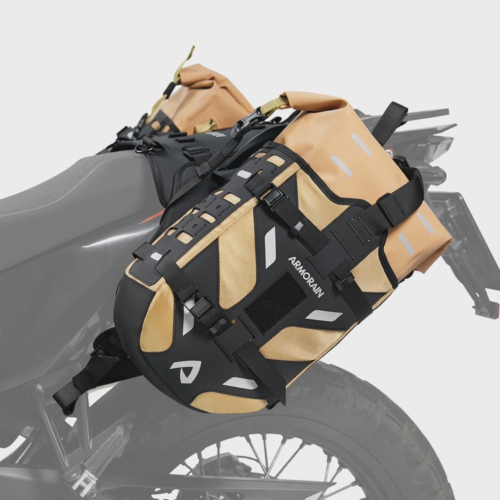 Waterdichte Motor Zijkoffers 40L - Rackless Panniers voor Avontuurlijke Motortochten