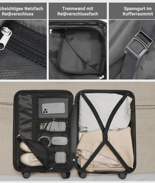2-delige ABS Hardcase Koffer Set met TSA Slot - 20" & 24" Spinner Trolleys