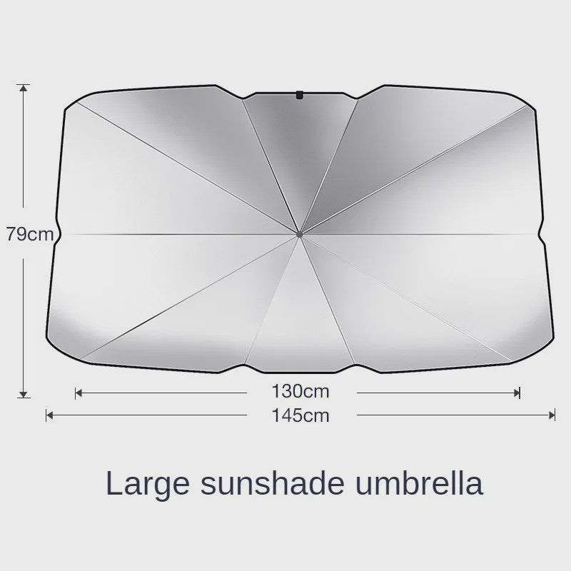 Universeel Auto Voorruit Zonnescherm Paraplu - Opvouwbaar & Compact