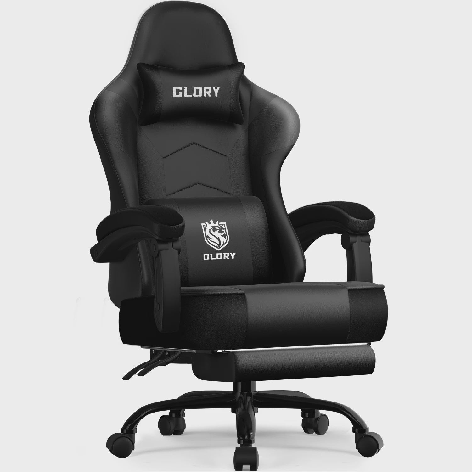 Ergonomische Gaming Stoel met Verstelbare Rugleuning, Lendensteun en Voetensteun - Max 150kg