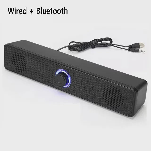 Draadloze Bluetooth Soundbar Speaker voor PC, TV en Laptop - 4D Stereo Geluid