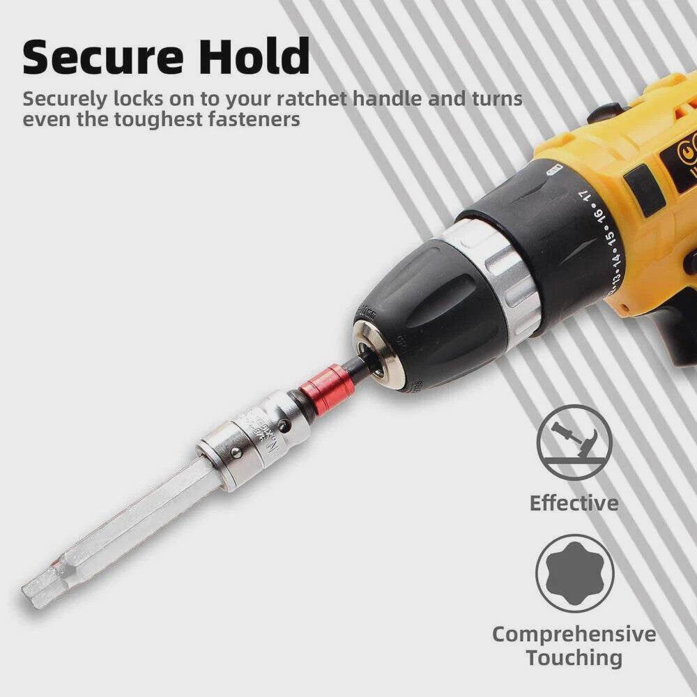 40-delige Torx Hex Spline Bit Socket Set met Werkhandschoenen en Opbergkoffer