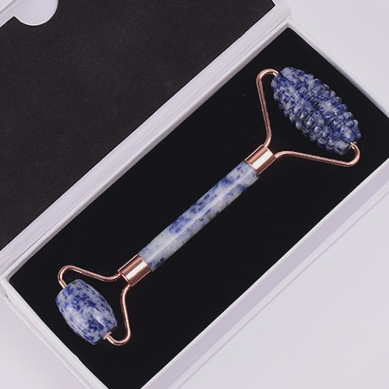 Luxe Jade Gezichtsmassage Roller & Gua Sha Set - Rose Gold