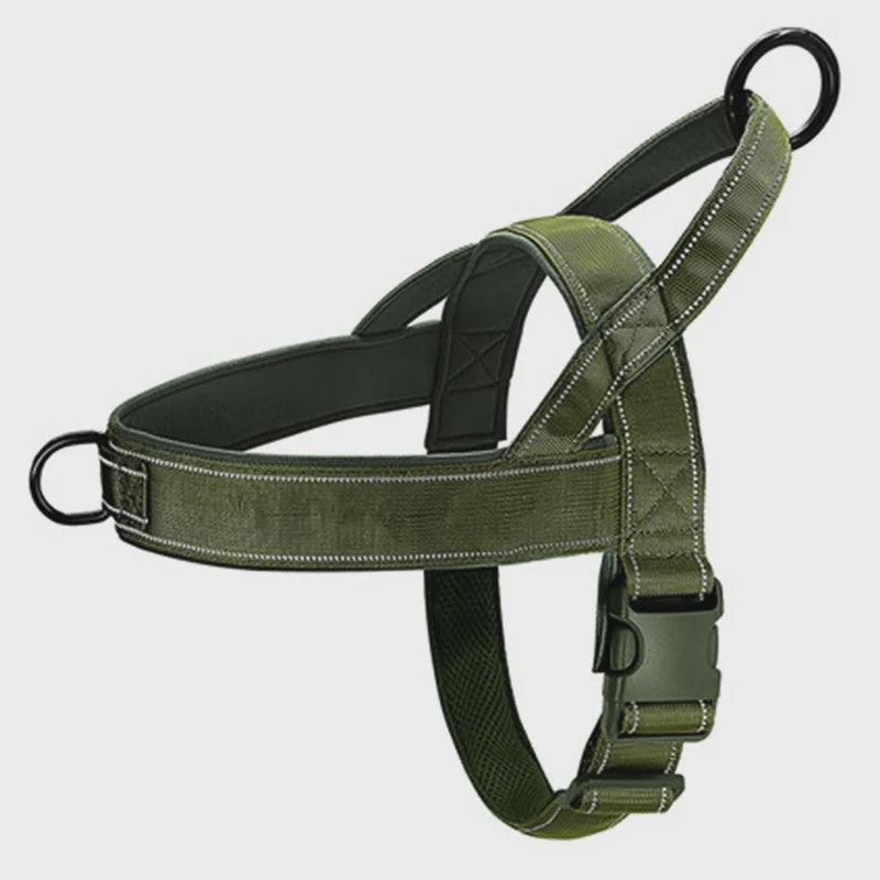 Tactisch Anti-Trek Hondentuig - Verstelbaar 1000D Nylon Vest met Handvat voor Grote Honden, Outdoor Training & Reflecterend