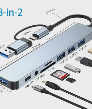 Universele USB-C Hub Docking Station met Thunderbolt 3, 4K HDMI & PD Opladen