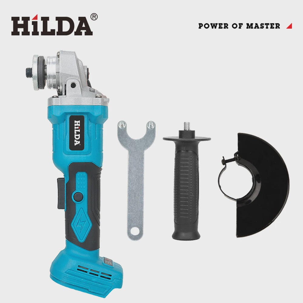 Krachtige HILDA 21V Brushless Haakse Slijper - Snoerloos Polijstmachine (Makita Accu Compatibel)