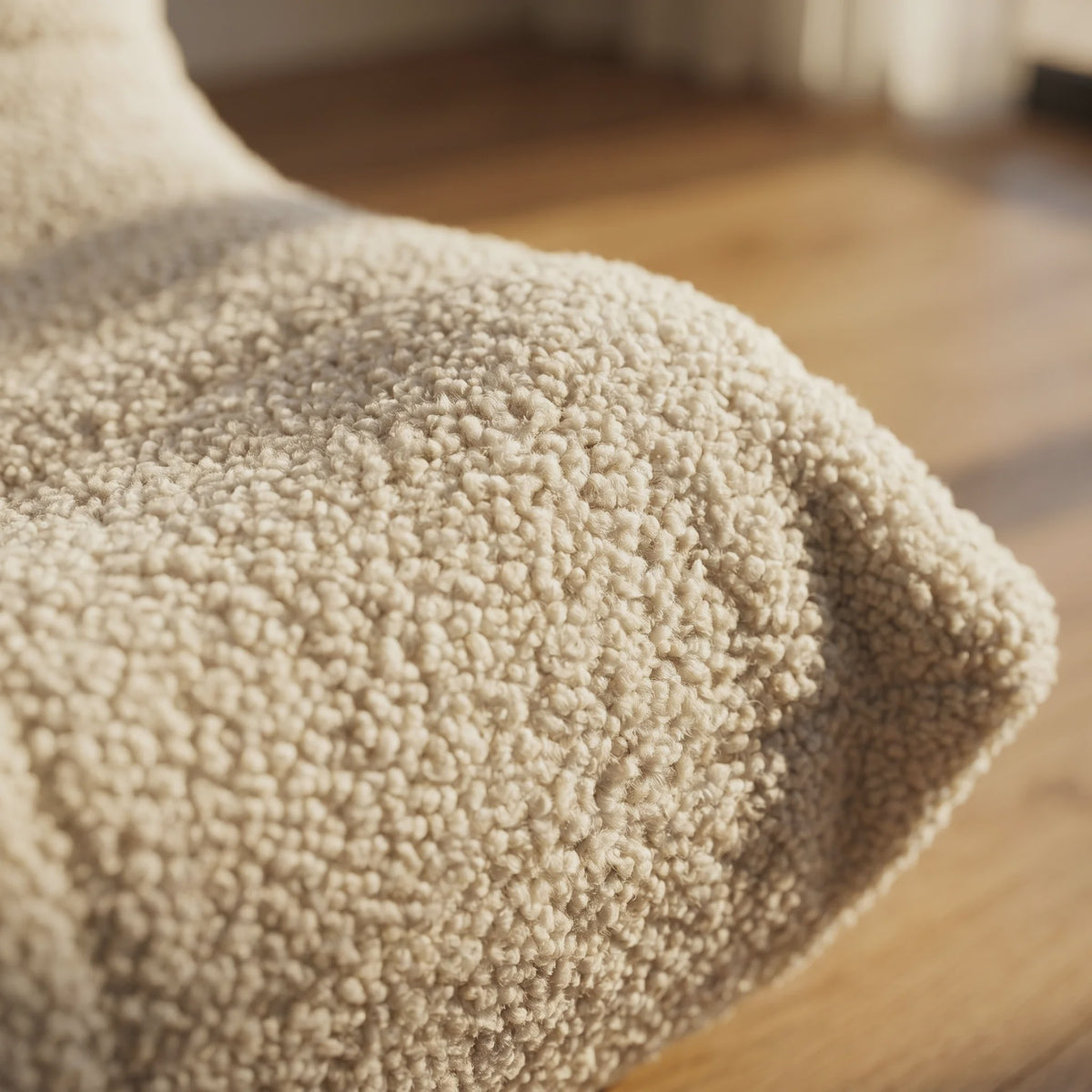 Sherpa Fleece Beanbag Fauteuil - Comfortabele Lounge Stoel voor Woonkamer & Slaapkamer