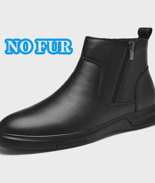 Echt Lederen Heren Enkellaarsjes - Klassieke Retro Chelsea Boots voor Casual en Modebewuste Mannen