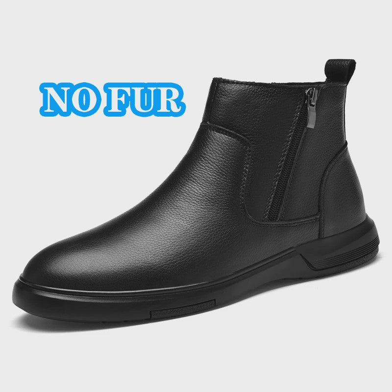 Echt Lederen Heren Enkellaarsjes - Klassieke Retro Chelsea Boots voor Casual en Modebewuste Mannen