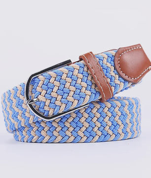 Unisex Gevlochten Elastische Riem met Pin Gesp - 107-130cm