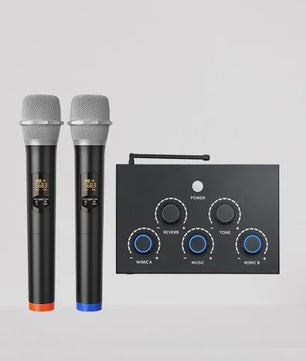 Draadloos UHF Karaoke Microfoon Systeem met Mixer voor Smart TV, PC en Home Theater