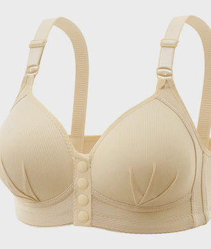 Comfortabele Push-Up Bh met Voorsluiting en Verstelbare Bandjes - Grote Maten