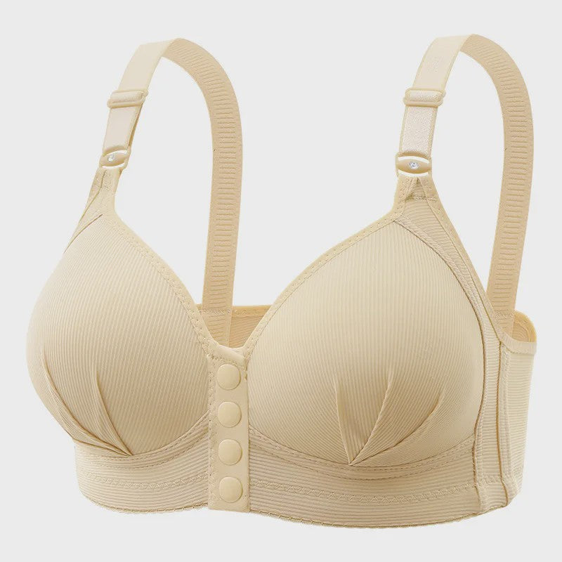 Comfortabele Push-Up Bh met Voorsluiting en Verstelbare Bandjes - Grote Maten