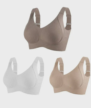 Comfortabele Draadloze Minimizer BH met Volledige Bedekking, Ademend en Naadloos met Zijsteun