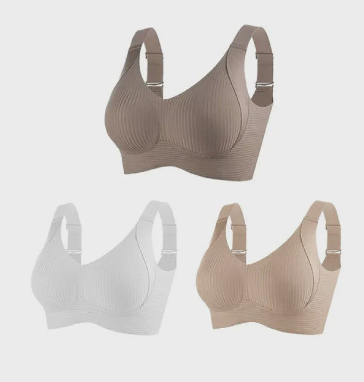 Comfortabele Draadloze Minimizer BH met Volledige Bedekking, Ademend en Naadloos met Zijsteun