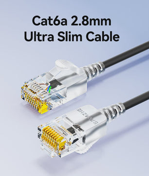 SAMZHE Slim Cat6A Netwerkkabel - 10Gbps Hoge Snelheid, 31AWG Zuiver Koper
