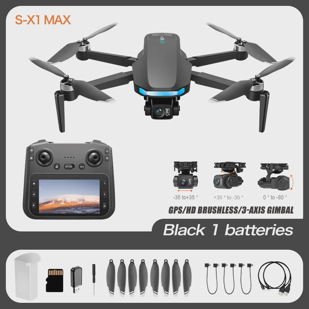 S-X1 MAX Professionele Drone met 4K Camera, 3-Assige Gimbal en GPS