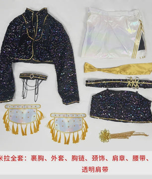 Glitter Cosplay Kostuum Set voor Dames - Feest, Carnavalsoutfit & Rollenspel