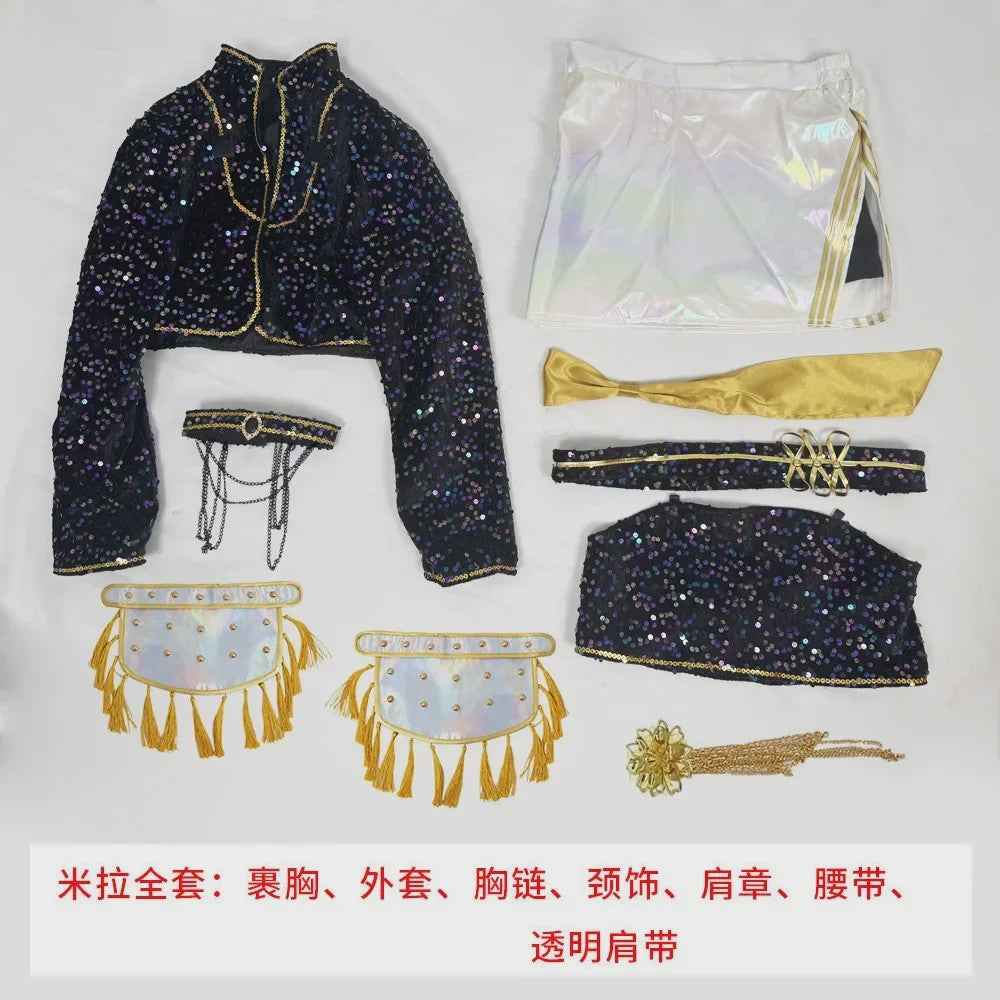 Glitter Cosplay Kostuum Set voor Dames - Feest, Carnavalsoutfit & Rollenspel