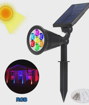 Waterdichte Solar Spotlight met 7 LED's - Tuinverlichting op Zonne-energie