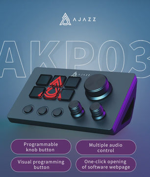AJAZZ AKP03 Programmeerbaar Toetsenbord & Shortcut Controller voor Streaming, Trading en Audio
