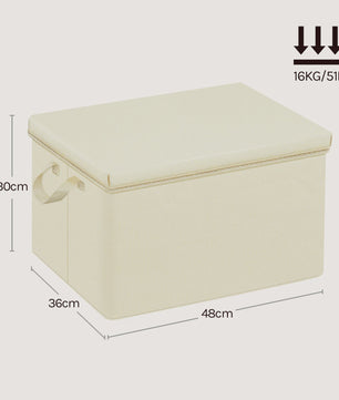 Set Opbergdozen met Deksel - Opvouwbare Stoffen Organizers voor Kleding, Dekbedden en Meer