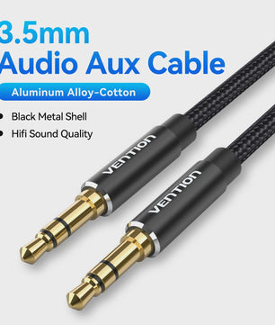Vention 3.5mm Jack Audio Kabel - Male naar Male Aux Kabel voor Telefoon, Auto, Koptelefoon & Speaker