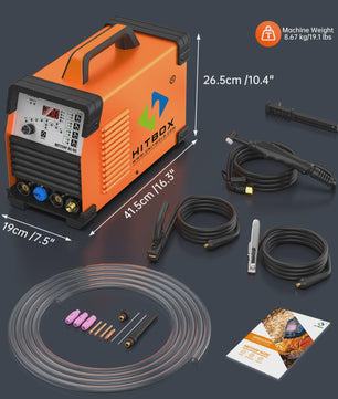 HITBOX HBT250P AC/DC 6-in-1 TIG Lasapparaat - 220V IGBT Inverter voor Aluminium, Staal & Meer