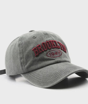 Retro Brooklyn Baseball Cap - Katoen, Verstelbaar, Unisex