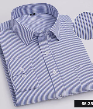 Herenshirt Lange Mouw - Stijlvol Casual & Zakelijk, Print & Streep, All-Season Top