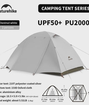Naturehike Cloud River 2-3 Persoons Tent: Lichtgewicht, Waterdicht & UV-beschermend Kampeeravontuur