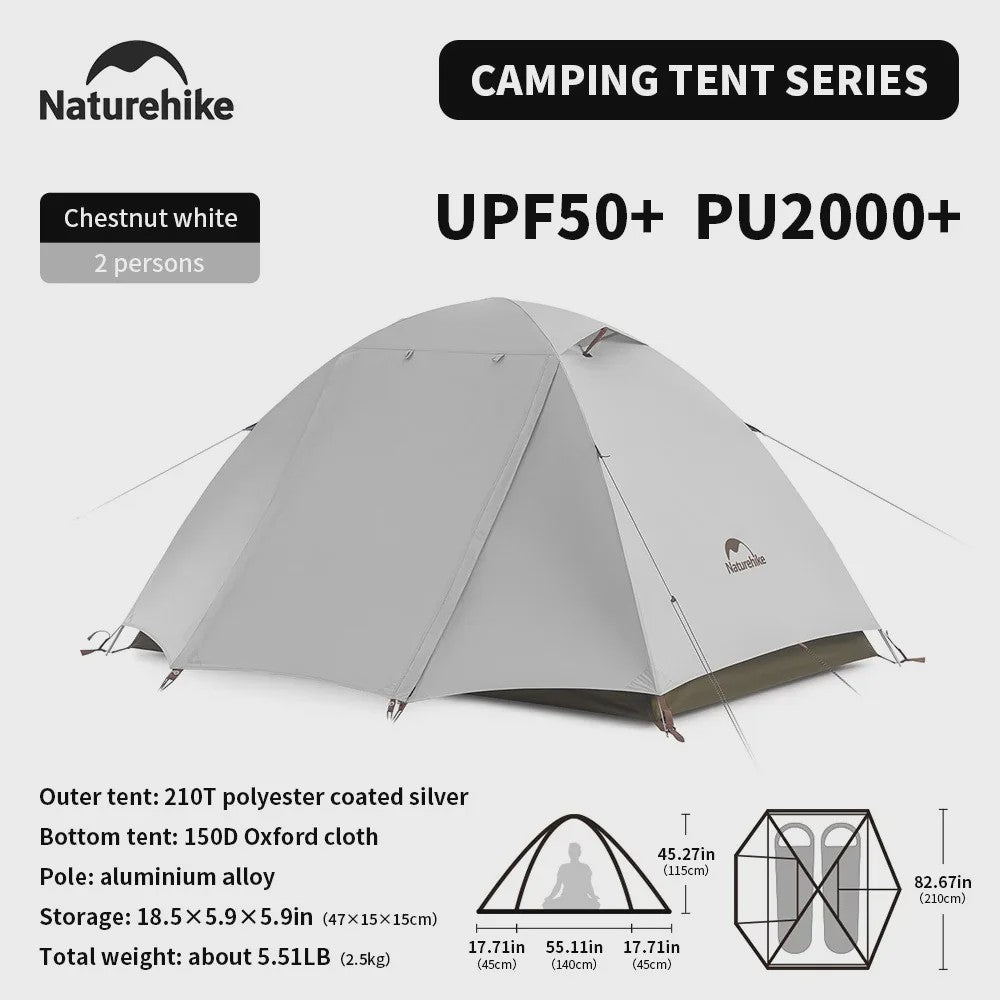 Naturehike Cloud River 2-3 Persoons Tent: Lichtgewicht, Waterdicht & UV-beschermend Kampeeravontuur