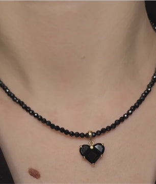 Vintage Zirkonia Hart Hanger Ketting - Boho Stijl Kristal Ketting